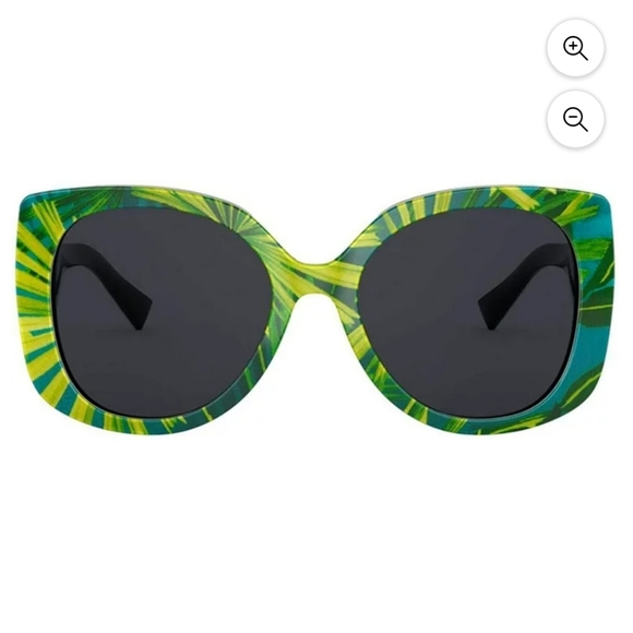 VERSACE Palm Print Sunglasses - Full Inclusion! Like NEW! - Picture 9 of 10